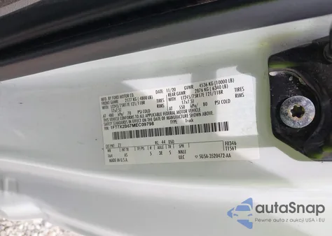 2021 Ford F-250 Xl из США, поврежденный, VIN 1FT7X2B67MEC09798